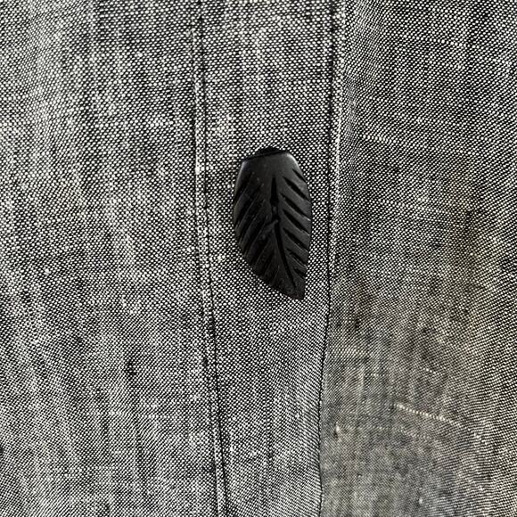 Earth Song Women's Grey 100% Linen Lightweight Jacket Size M - Picture 4 of 8